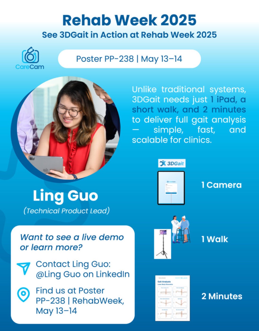 RehabWeek 2025 — Showcasing 3DGait for Post-Stroke Gait Analysis
